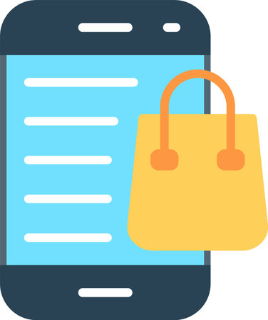 Shopping Online Flat Icon Designのイラスト素材