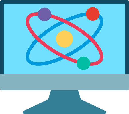 Monitor screen Flat Vector Icon Designのイラスト素材