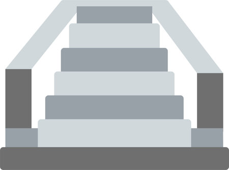 Staircase Flat Vector Icon Designのイラスト素材