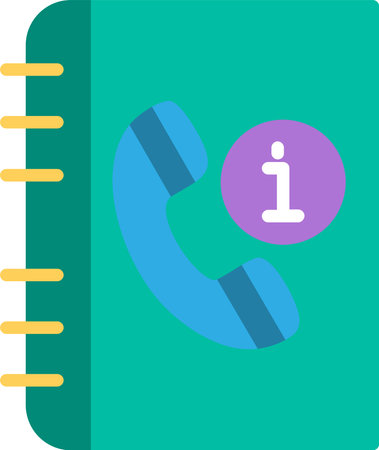 Phone Book Flat Vector Icon Designのイラスト素材