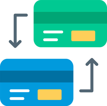 Money Exchange Flat Vector Icon Designのイラスト素材