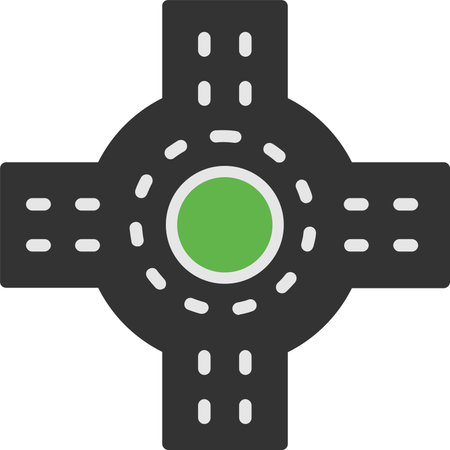 Roundabout Flat Vector Icon Designのイラスト素材