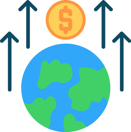 Growth Flat Vector Icon Designのイラスト素材