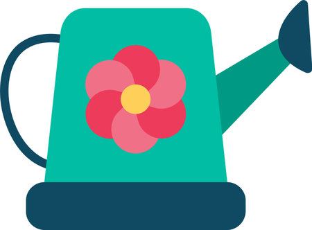 Watering Can Flat Icon Designのイラスト素材