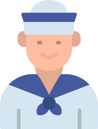 Sailor Flat Icon Designのイラスト素材