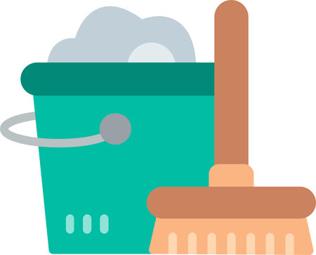 Housekeeping Flat Icon Designのイラスト素材