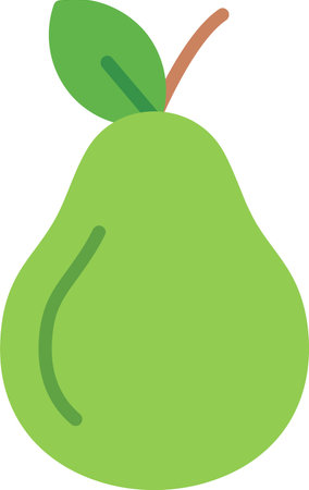 Pear Flat Vector Icon Designのイラスト素材