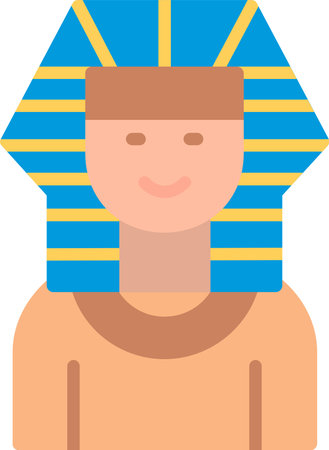 Pharaoh Flat Vector Icon Designのイラスト素材