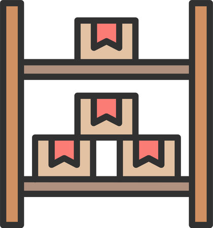 Shelf Flat Icon Designのイラスト素材