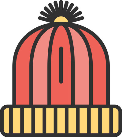 Beanie Flat Icon Designのイラスト素材