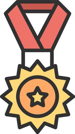Medal Flat Icon Designのイラスト素材
