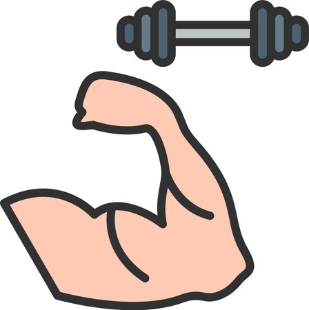Strength Flat Icon Designのイラスト素材