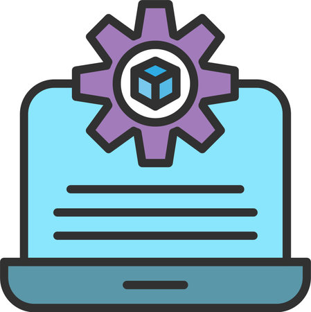 Simulation Flat Icon Designのイラスト素材