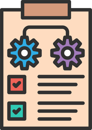 Project Management Flat Icon Designのイラスト素材
