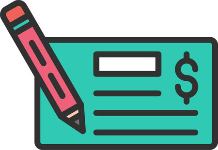 Checkbook Flat Icon Designのイラスト素材