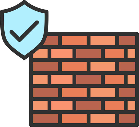 Wall Flat Icon Designのイラスト素材