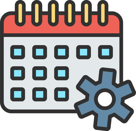 Event Management Flat Icon Designのイラスト素材