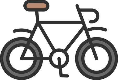 Bike Flat Icon Designのイラスト素材