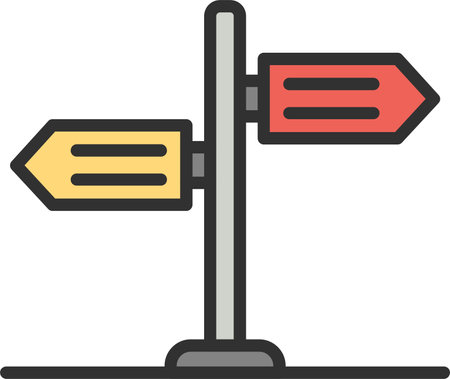 Street Sign Flat Icon Designのイラスト素材