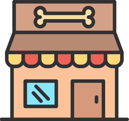 Pet Shop Flat Icon Designのイラスト素材