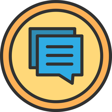 Comment Flat Icon Designのイラスト素材