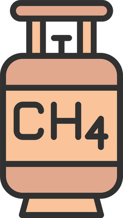 Biogas Flat Icon Designのイラスト素材