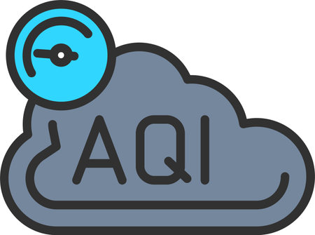 Aqi Flat Icon Designのイラスト素材