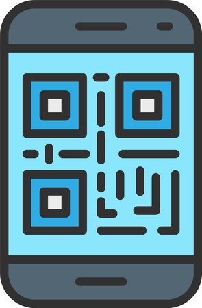 Qr Code Flat Icon Design