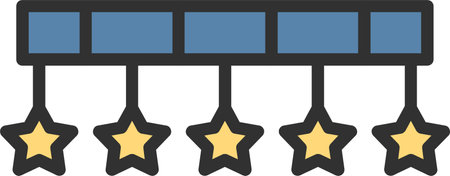 Stars Flat Icon Design