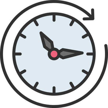 Clockwise Flat Icon Designのイラスト素材