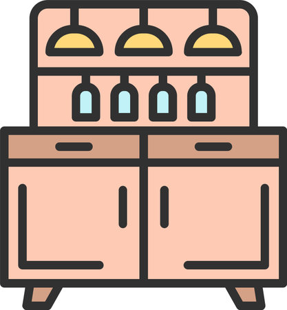 Pub Flat Icon Designのイラスト素材