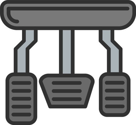 Car Pedals Flat Icon Designのイラスト素材