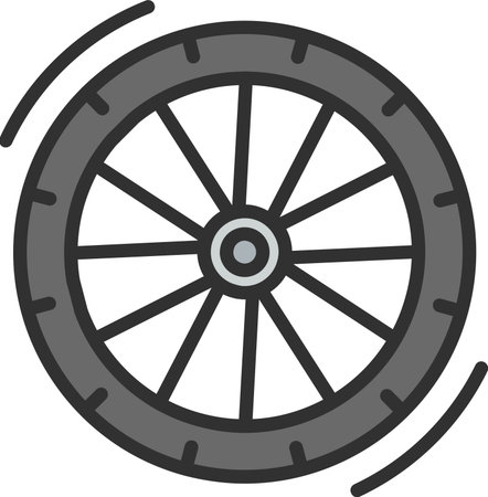 Tyre Flat Icon Design