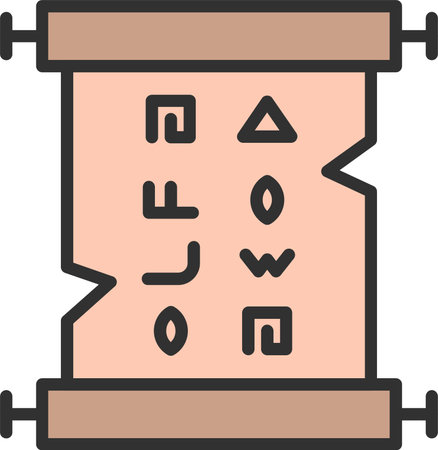 Papyrus Flat Icon Designのイラスト素材