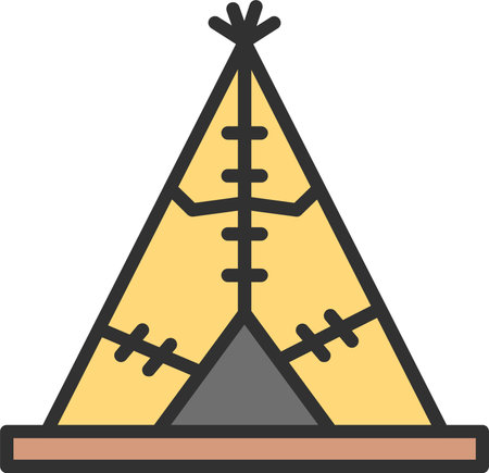 Tent Flat Icon Design