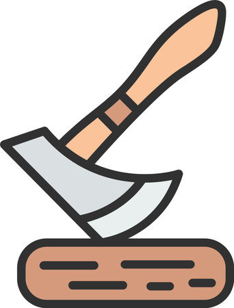 Axe Flat Icon Designのイラスト素材