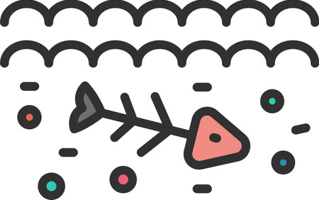 Dead Fish Flat Icon Design