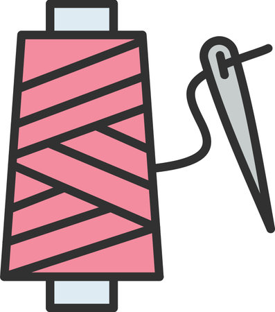 Spool Flat Icon Designのイラスト素材