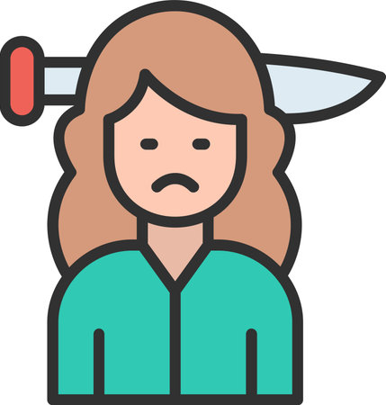 Knife Flat Icon Designのイラスト素材