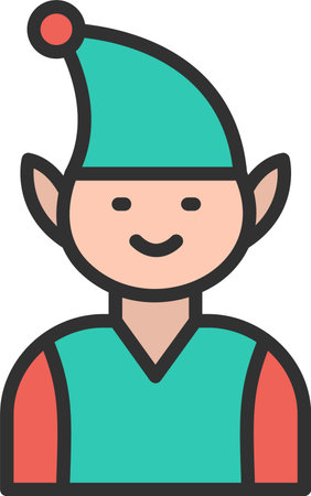 Elf Flat Icon Designのイラスト素材