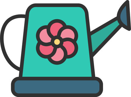 Watering Can Flat Icon Designのイラスト素材