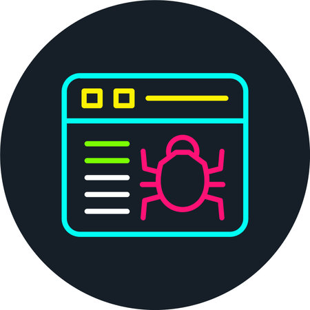 Virus Line Multi Color Iconのイラスト素材