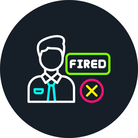 Fired Line Multi Color Iconのイラスト素材