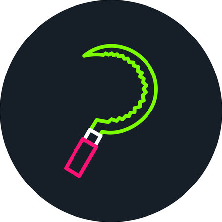 Knife Line Multi Color Iconのイラスト素材