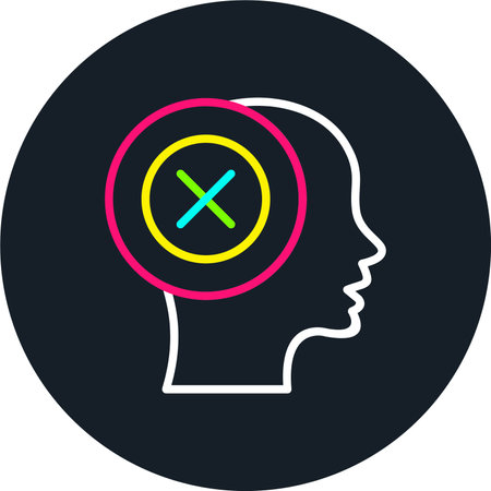 Failure Line Multi Color Iconのイラスト素材