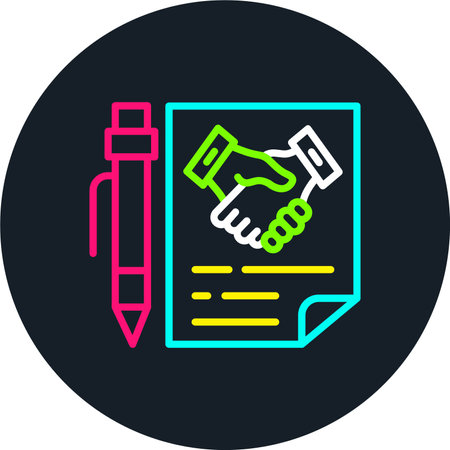 Deal Line Multi Color Iconのイラスト素材