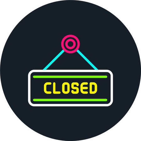 Closed Line Multi Color Iconのイラスト素材