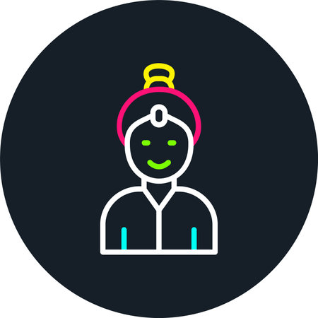 Genie Line Multi Color Iconのイラスト素材