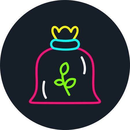 Sack Line Multi Color Iconのイラスト素材