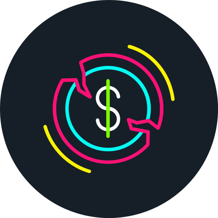 Crisis Line Multi Color Iconのイラスト素材